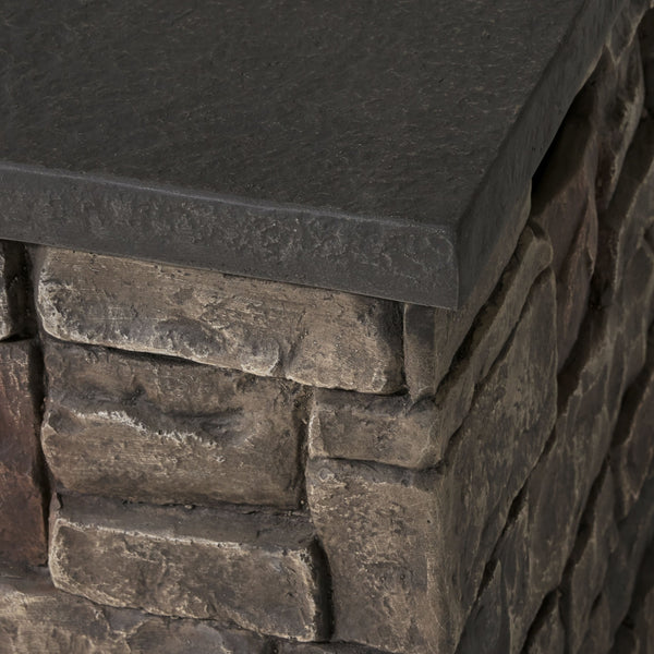 English Elm Mgo Faux Stone Propane Tank Holder Doubles as Outdoor Patio Side Table 63693.00