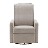 Homelegance By Top-Line Narcissa Push Back Swivel Recliner Chair Grey Fabric