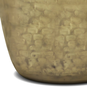 English Elm Garvy Metal Side Table In Antique Gold - Handcrafted Industrial Accent For Any Room Decor B136P158980