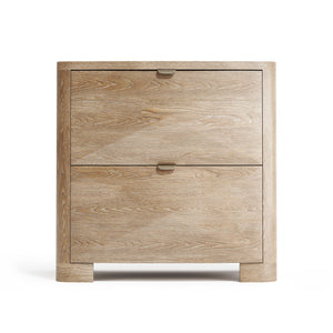 Bernhardt Bernhardt Aventura Nightstand — Marcona Oak Pyramid Drawer Design, Soft-Close, Usb Charging (28" W) 318228