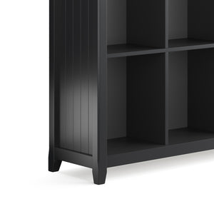 English Elm Acadian 12-Cube Storage Unit - Handcrafted Solid Wood In Sleek Black Finish For Versatile Style B136P158284