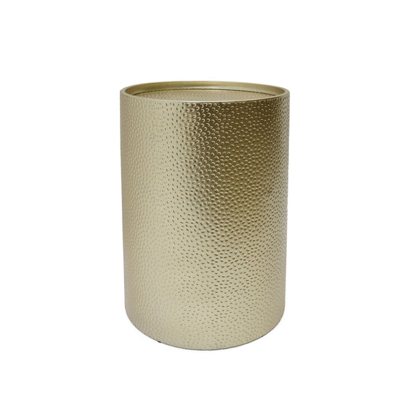 English Elm Christopher Knight Home® - METAL Round Hammered Accent Side Table with Textured Iron Frame, Modern Industrial Chic Decor Gold 65502.00GLD