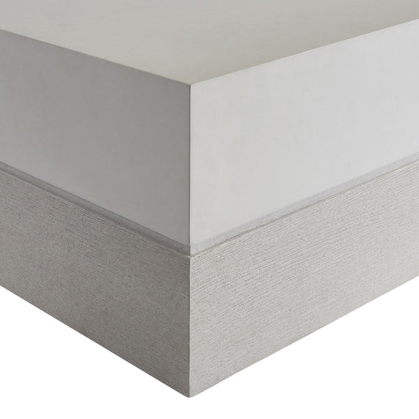 Bernhardt Bernhardt Ellison 54" Square Cocktail Table — Adobe Faux Stone Top, Sandblasted Ash Base, Casters 553011