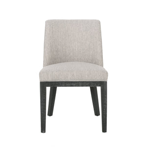 English Elm Dining Chair Set of 2 Solid Wood Textured Fabric Upholstered Farmhouse Modern Style 69408.00FLGRY