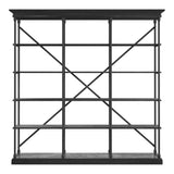 Homelegance By Top-Line Miranda Cornice Triple Shelving Bookcase Black Wood