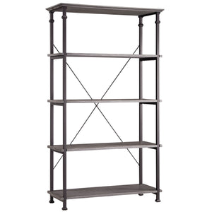 Homelegance By Top-Line Rafferty Vintage Industrial Rustic 40-inch Bookcase Grey Poplar