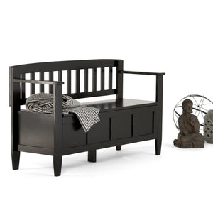 English Elm Brooklyn Stylish Entryway Storage Bench With Solid Wood, Spacious Compartments & Modern Design B136P158121
