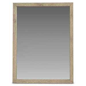 Bernhardt Bernhardt Tribeca Mirror — Aurum White Oak 46" X 34.5" Rustic-Modern Square Frame, Reversible Hang 333333