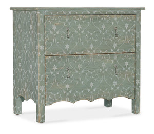 Americana Two-Drawer Accent Chest Green Americana Collection 7050-85008-351 Hooker Furniture