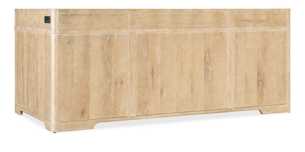 Hooker Furniture Retreat Executive Desk In Dune Finish — Oak & Maple Veneer, 7 Drawers, Locking Files, Cable Management 6950-10563-80