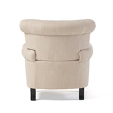 Christopher Knight Home® - Noble House - Greggory Tufted Light Beige Fabric Club Chair