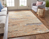 Feizy Rugs Everley Wool Hand Tufted Casual Rug Tan/Blue 12' x 15'