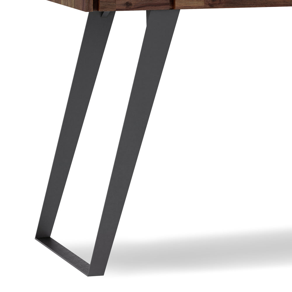 English Elm Lowry Small Desk - Handcrafted Distressed Charcoal Brown With Modern Industrial Style & Storage Solutions B136P158883