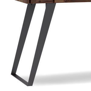 English Elm Lowry Small Desk - Handcrafted Distressed Charcoal Brown With Modern Industrial Style & Storage Solutions B136P158883