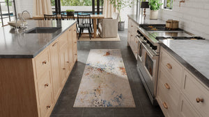 Feizy Rugs Sonora Abstract Watercolor Area Rug - Durable, Easy-care, Pet-friendly Design For Modern Homes Ivory,Blue,Red Polypropylene,Polyester,Viscose Snr39nufivymlti02