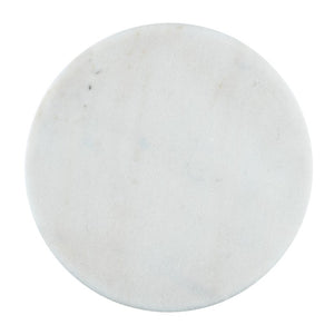 Hooker Furniture Modern Mood Round Accent Table With White Marble Top And Wire‑Brushed Quartered Oak Cone Base, Durable Elegance Light Brown 6850-80117-80