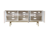 Parker House Crossings - Illusion 72 In. Console White Washed Natural Solid Mango / Bone Inlay ILL#72