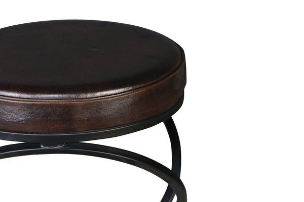 Porter Designs Polaris Leather Bar Stool - Modern Elegance With Comfort For Stylish Living Spaces Gray Leather 02-218-11-6795