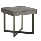 Homelegance By Top-Line Saskai Wood Finish End Table with One Drawer Grey MDF