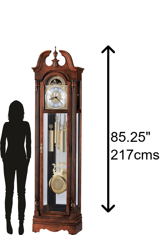 Hekman Furniture 610983 Benjamin Grandfather Clock - Elegant Windsor Cherry Finish With Westminster Chime & Heirloom Features Windsor Cherry Benjamin Grandfather Clock 610983
