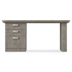 Bernhardt Bernhardt Monolith Desk With Wirebrushed Oak Puma Finish, 3 Drawers, Rustic-Modern Sculptural Design 343510