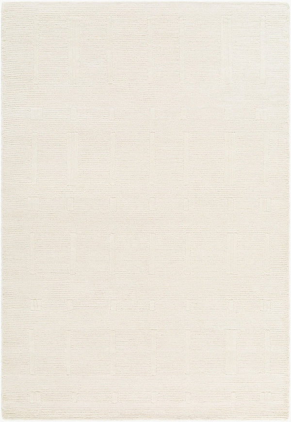 Livabliss Rossi Hand Tufted Wool Area Rug Plush Medium Pile Artisan Craft for Entryways Ivory, Cream 2' x 3' JWRS2300-23