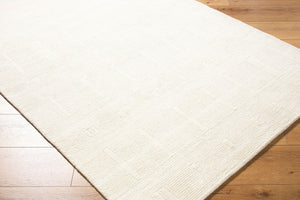 Livabliss Rossi Hand Tufted Wool Area Rug Plush Medium Pile Artisan Craft for Entryways Ivory, Cream 2' x 3' JWRS2300-23