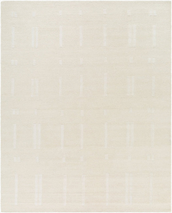 Livabliss Rossi Hand Tufted Wool Area Rug Plush Medium Pile Artisan Craft for Entryways Ivory, Cream 8' x 10' JWRS2300-810