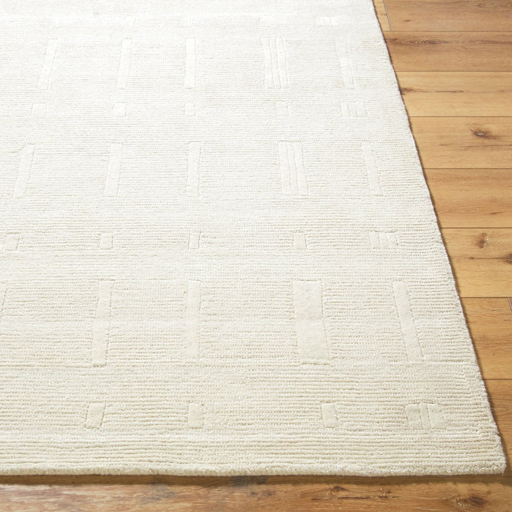 Livabliss Rossi Hand Tufted Wool Area Rug Plush Medium Pile Artisan Craft for Entryways Ivory, Cream 2' x 3' JWRS2300-23