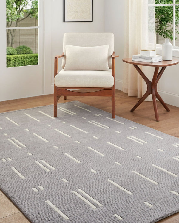 Livabliss Rossi Hand Tufted Wool Accent Rug Plush Medium Pile for Entryway or Bedroom Slate Gray, Ivo 5' x 7'6" JWRS2301-576