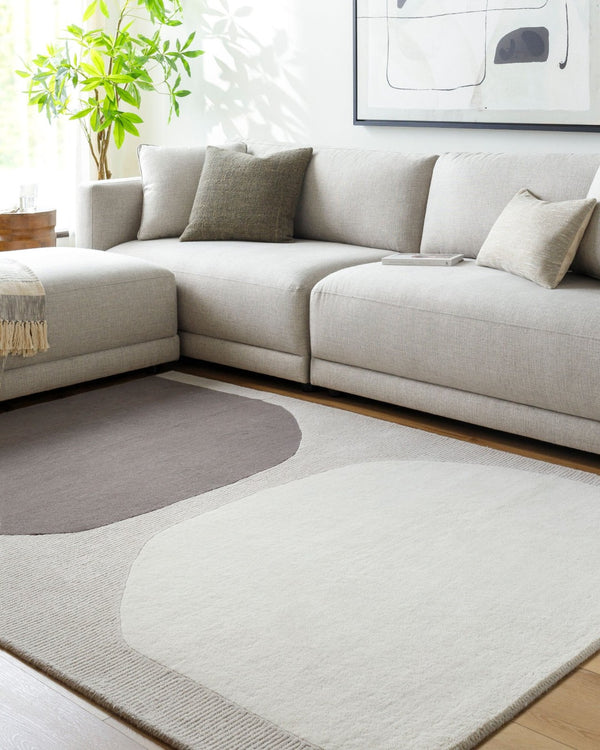 Livabliss Rossi Hand Tufted Wool Accent Rug Artisan Crafted for Entryways and Bedside Floors Charcoal, Light 9' x 12' JWRS2302-912