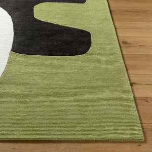 Livabliss Rossi Hand Tufted Wool Area Rug Plush Medium Pile Accent for Entryway or Bedroom Olive Green, Ch 9' x 12' JWRS2303-912