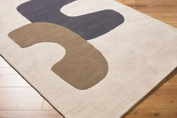 Livabliss Rossi Hand-tufted Wool Area Rug Plush Medium Pile Craft for Entryway or Bedroom Ivory, Charcoal 8' x 10' JWRS2304-810