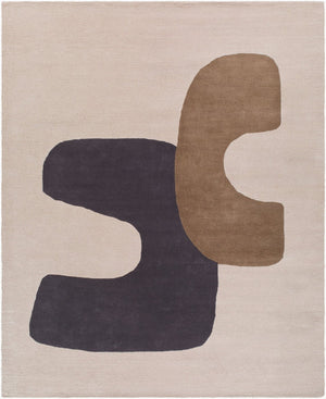 Livabliss Rossi Hand-tufted Wool Area Rug Plush Medium Pile Craft for Entryway or Bedroom Ivory, Charcoal 8' x 10' JWRS2304-810