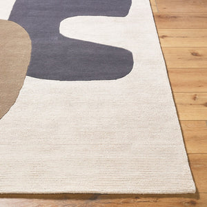 Livabliss Rossi Hand-tufted Wool Area Rug Plush Medium Pile Craft for Entryway or Bedroom Ivory, Charcoal 8' x 10' JWRS2304-810