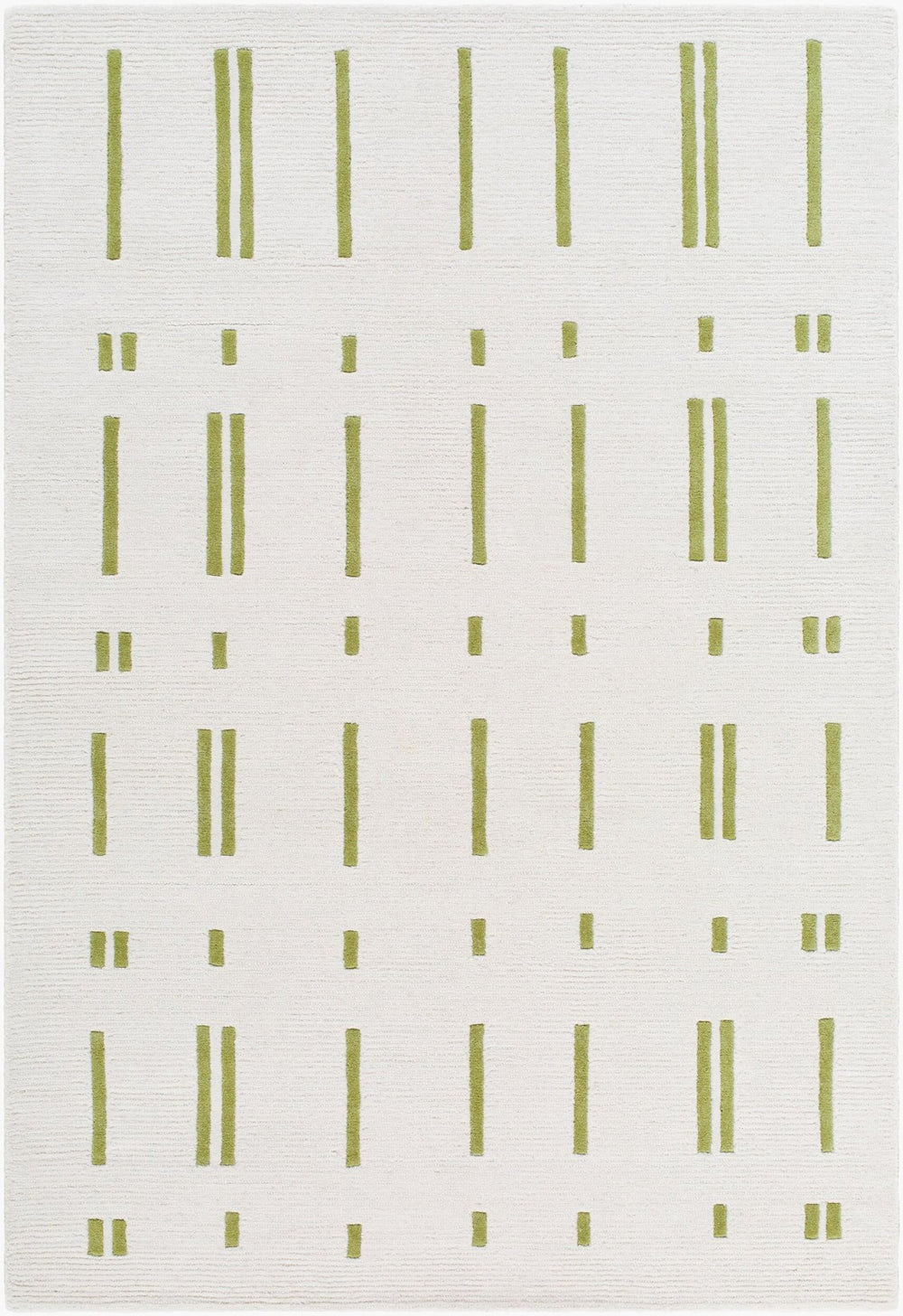 Livabliss Rossi Hand Tufted Wool Area Rug Plush Medium Pile for Entryway or Bedside Accent Ivory, Olive Gr 5' x 7'6" JWRS2309-576