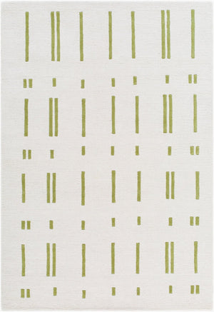 Livabliss Rossi Hand Tufted Wool Area Rug Plush Medium Pile for Entryway or Bedside Accent Ivory, Olive Gr 5' x 7'6" JWRS2309-576