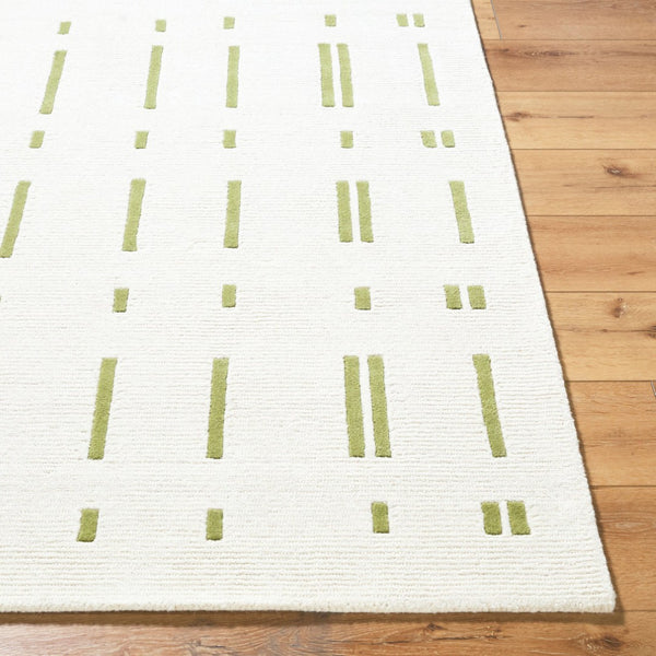 Livabliss Rossi Hand Tufted Wool Area Rug Plush Medium Pile for Entryway or Bedside Accent Ivory, Olive Gr 8' x 10' JWRS2309-810