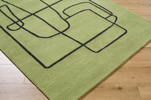 Livabliss Rossi Handmade Wool Tufted Accent Rug Soft Medium Pile for Entryway or Bedside Olive Green, Je 9' x 12' JWRS2310-912