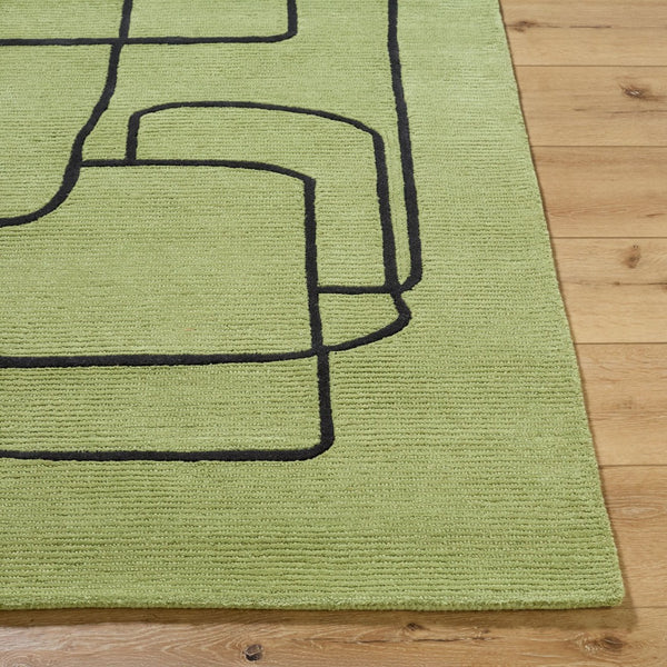 Livabliss Rossi Handmade Wool Tufted Accent Rug Soft Medium Pile for Entryway or Bedside Olive Green, Je 9' x 12' JWRS2310-912