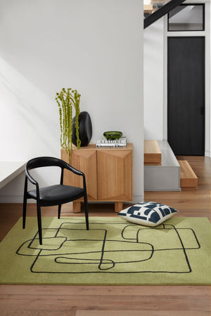 Livabliss Rossi Handmade Wool Tufted Accent Rug Soft Medium Pile for Entryway or Bedside Olive Green, Je 9' x 12' JWRS2310-912