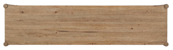 Hooker Furniture Vineyard Pecky Hickory Entertainment Credenza In Sonoma Finish — Rustic Hammered Metal, Tv To 75" 6952-55478-80