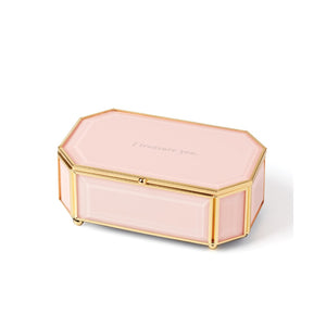 Lenox Kate Spade "I Treasure You" Pink Jewelry Box Pink, PINK GLASS,CRYSTAL 897381