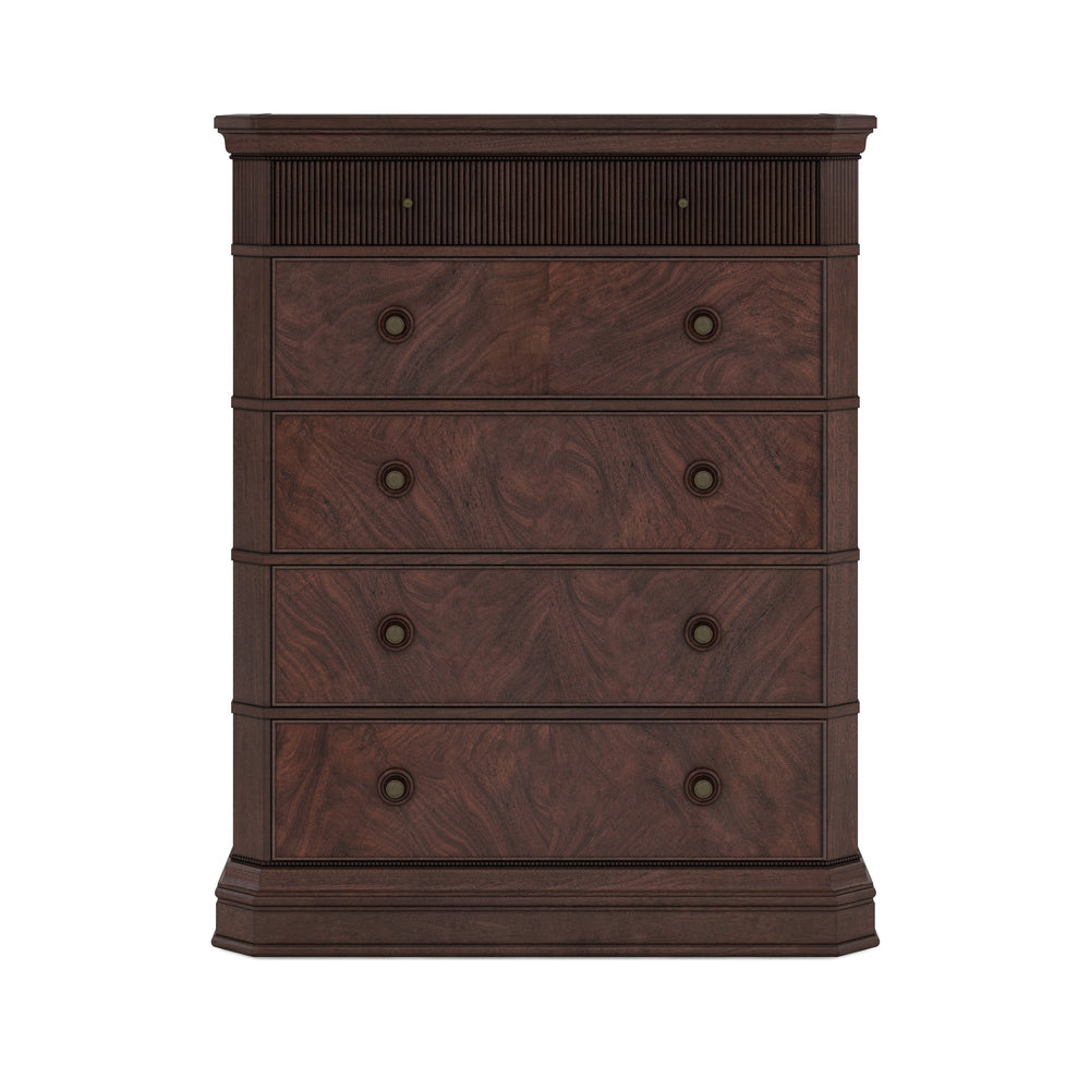 A.R.T. Furniture Revival Drawer Chest - Timeless Napa Mahogany Design With Six Spacious Drawers & Vintage Charm Brown Rubberwood Solids,Quarter Mahogany Veneer,Resin,Metal 328150-1730