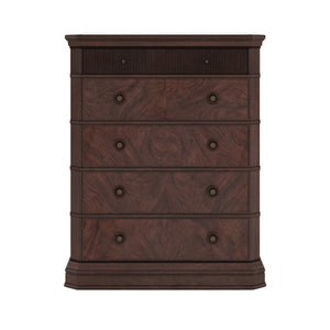 A.R.T. Furniture Revival Drawer Chest - Timeless Napa Mahogany Design With Six Spacious Drawers & Vintage Charm Brown Rubberwood Solids,Quarter Mahogany Veneer,Resin,Metal 328150-1730
