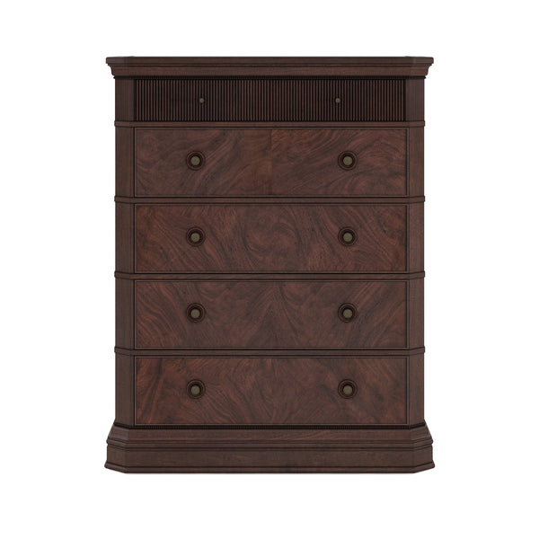 A.R.T. Furniture Revival Drawer Chest - Timeless Napa Mahogany Design With Six Spacious Drawers & Vintage Charm Brown Rubberwood Solids,Quarter Mahogany Veneer,Resin,Metal 328150-1730