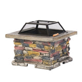 Christopher Knight Home® - Noble House - Corporal Natural Stone Square Fire Pit