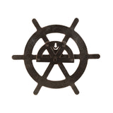 Christopher Knight Home® - Noble House - Vanora Outdoor Shiny Copper Aluminum Ship Wheel Hose Holder