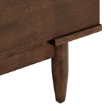 Homelegance By Top-Line Jenna Mid-Century Brown Finish 2-Drawer Nightstand Brown Rubberwood