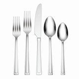 Hampton Farmington 20-Piece Stainless Steel Flatware Set, Service for 4, Dishwasher Safe